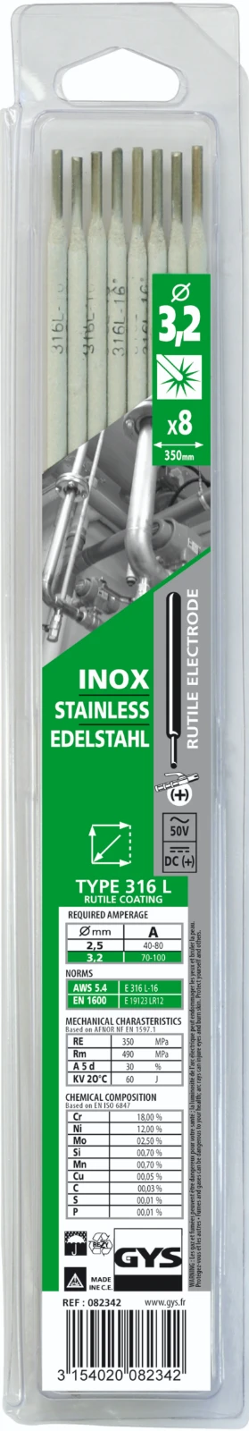 GYS Elektrodes RVS O3,2 mm (8 stuks)
