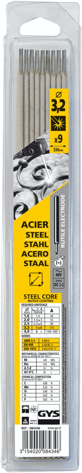 GYS Elektrodes staal O3,2 x 350 mm (9 stuks)