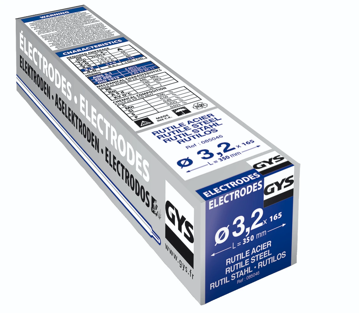 GYS Elektrodes staal O3,2 x 350 mm (165 stuks)