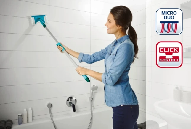 Leifheit Tegel- & badwisser Bath Cleaner met telescoopsteel 150 cm