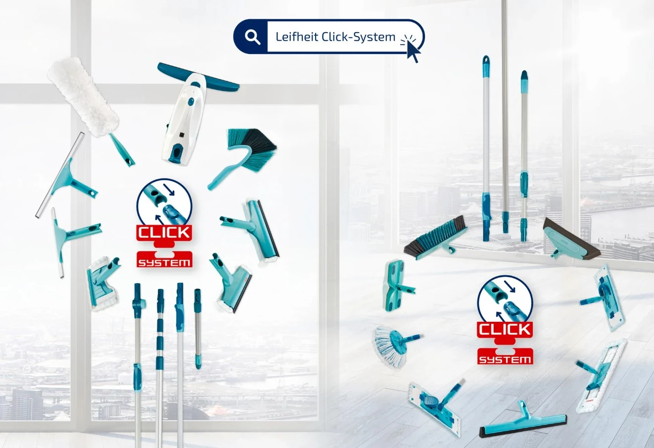 Leifheit Tegel- & badwisser Bath Cleaner met telescoopsteel 150 cm