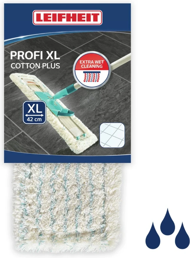 Leifheit Vloerwisser vervangingsdoek Profi XL cotton plus