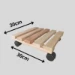 T4ALL Plantenroller vurenhout 300x300mm 30kg