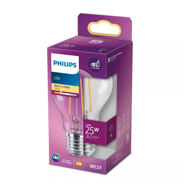 Philips LED Filament Classic 25W A60 E27 WW CL ND SRT4