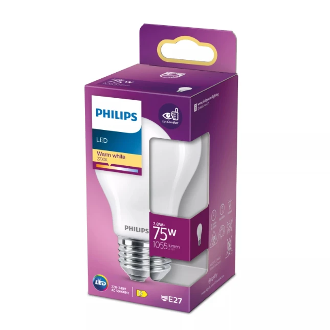 Philips LED Lamp Classic 75W A60 E27 WW FR ND 1PFSRT4