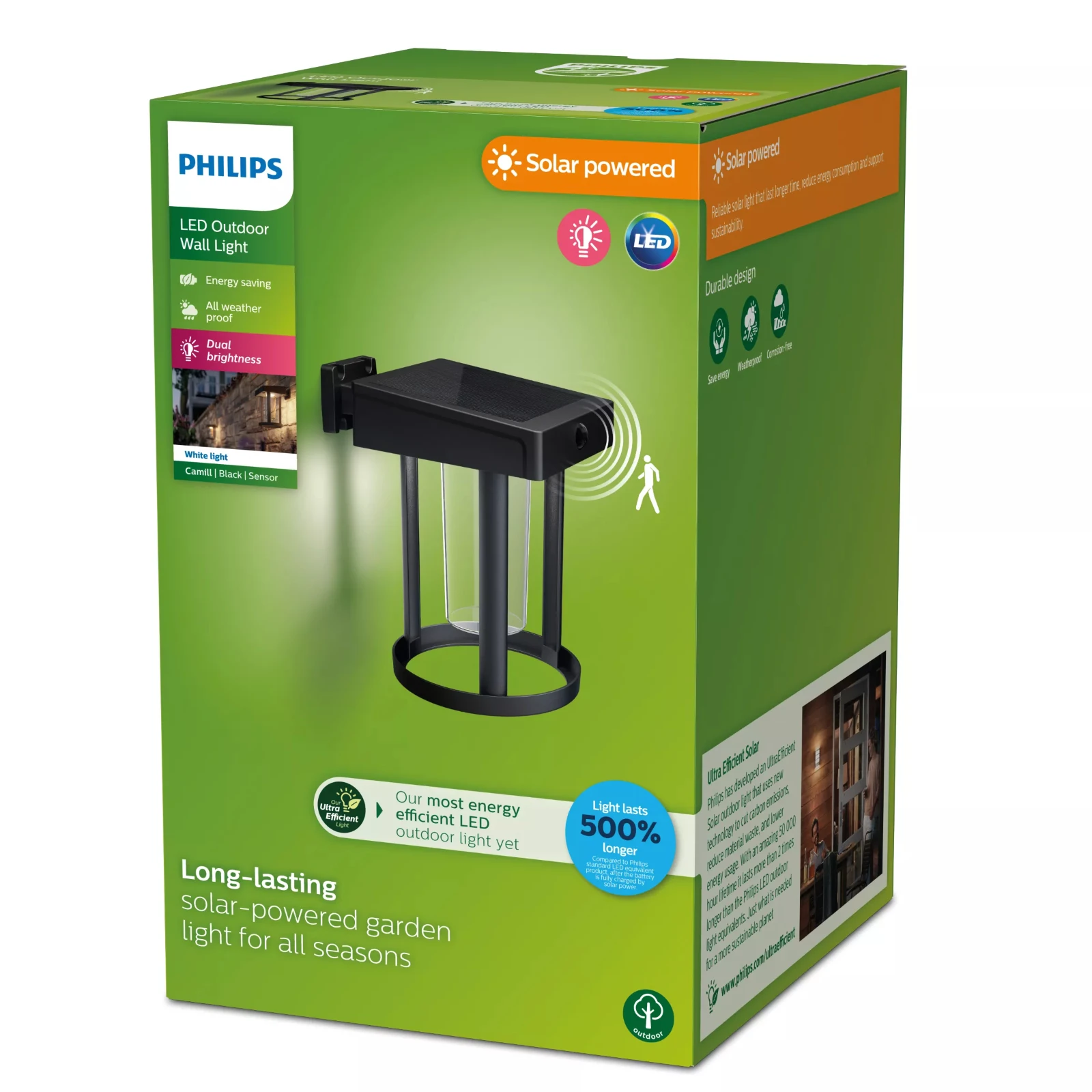 Philips Wandlamp Camill rond helder 1.4W 3000K zwart