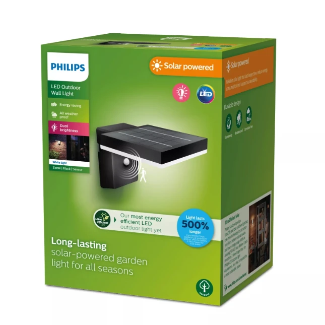 Philips Wandlamp Zonal vierkant 1.3W 3000K zwart