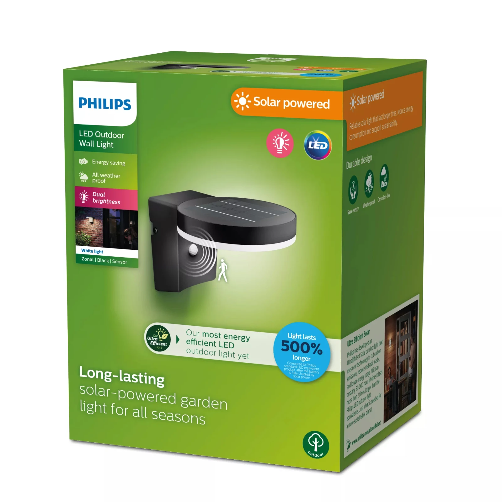 Philips Wandlamp Zonal rond 1.3W 3000K zwart