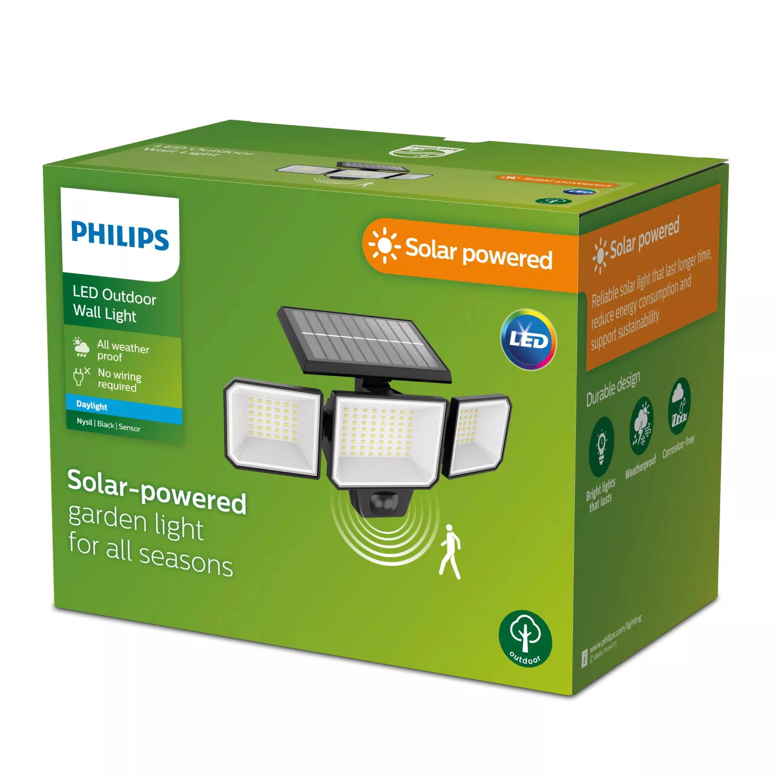 Philips LED-straler Nysil Securit 8.7W 5000K zwart