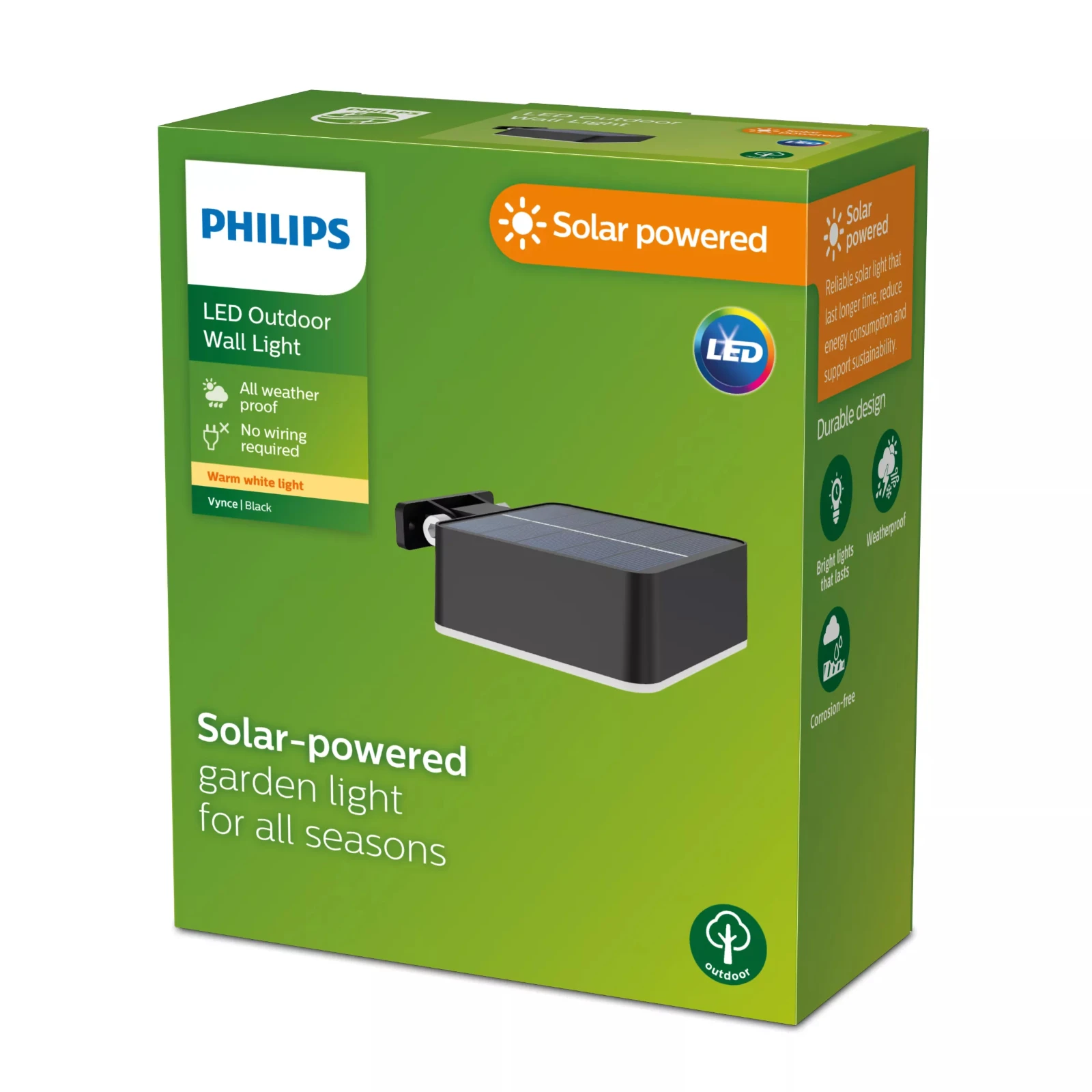 Philips Wandlamp Vynce vierkant 1.5W 2700K zwart