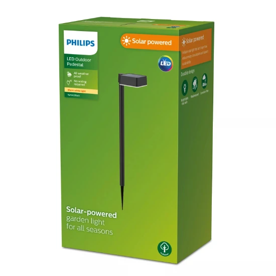 Philips Sokkellamp Vynce vierkant 1.5W 2700K zwart