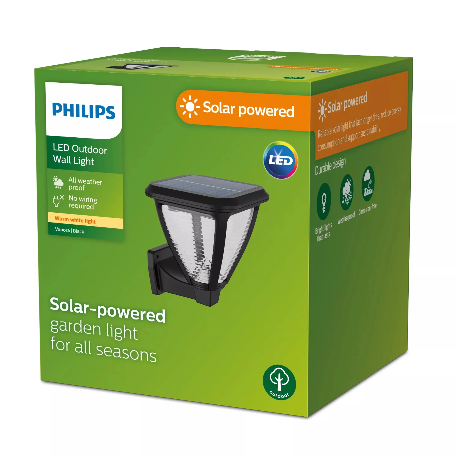 Philips Wandlamp Vapora 1.5W 2700K zwart
