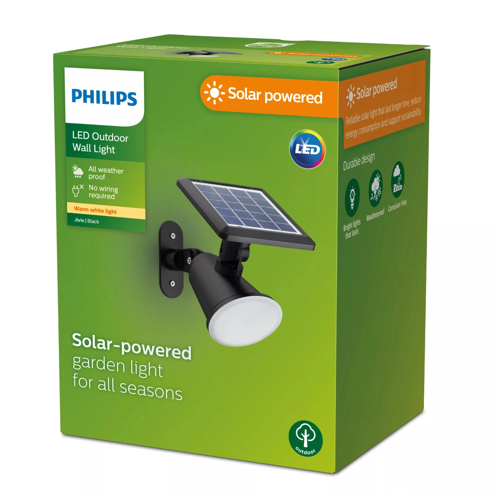Philips Wandlamp Jivix 1.4W 2700K zwart