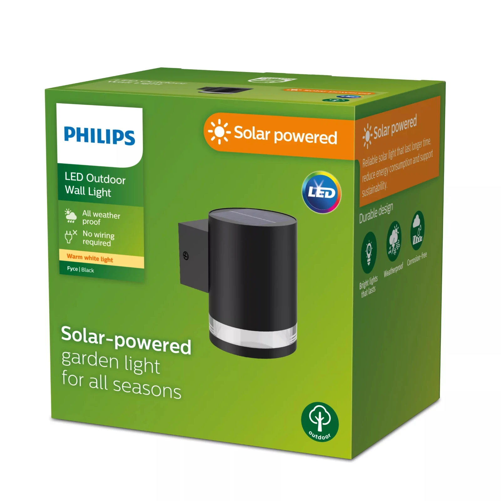 Philips Wandlamp Fyce 1.5W 2700K zwart