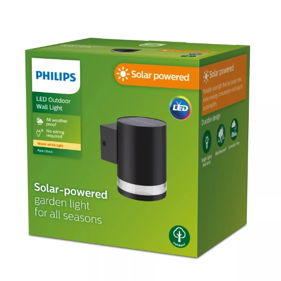 Philips Wandlamp Fyce 1.5W 2700K zwart