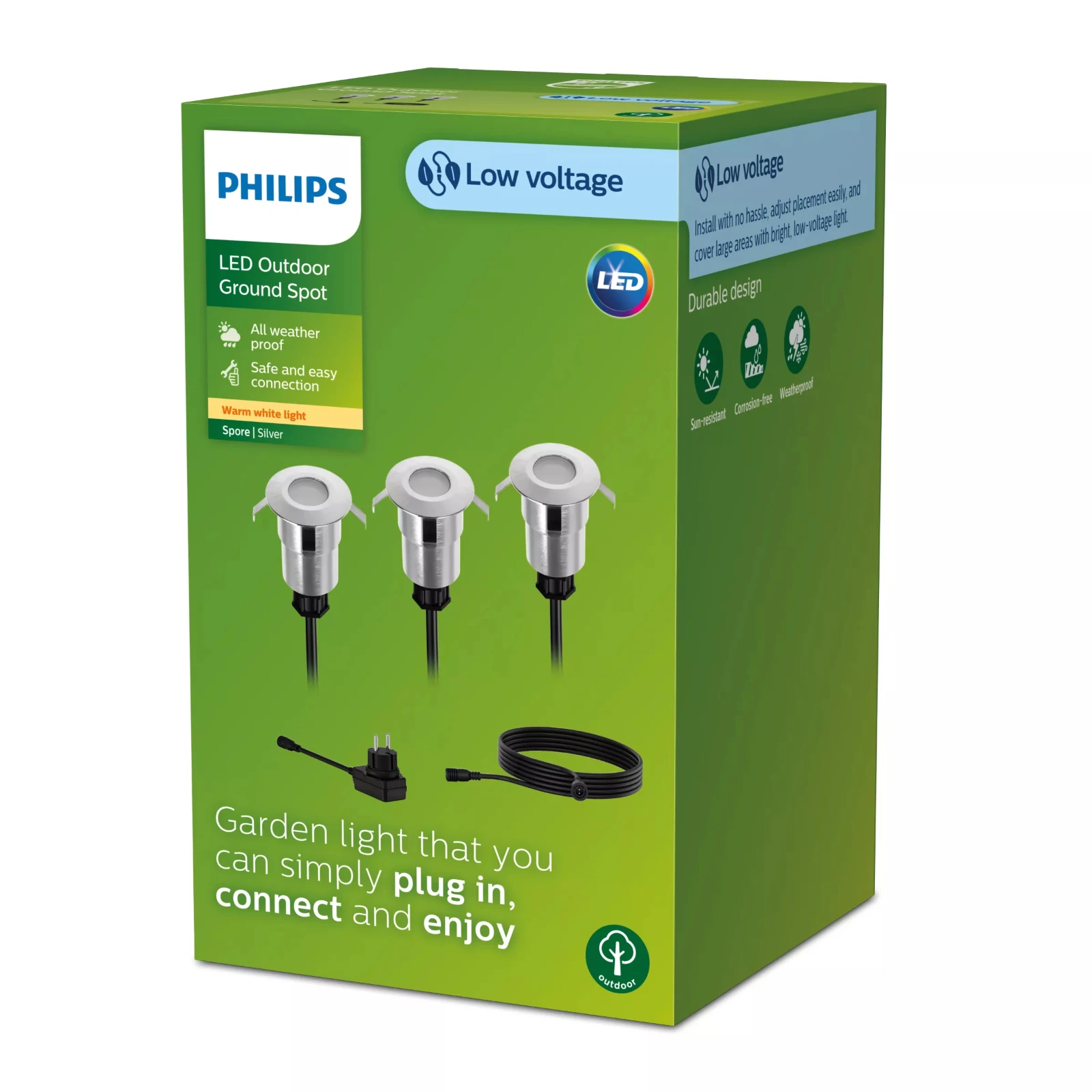 Philips Grondspot Spore zilver - startersset