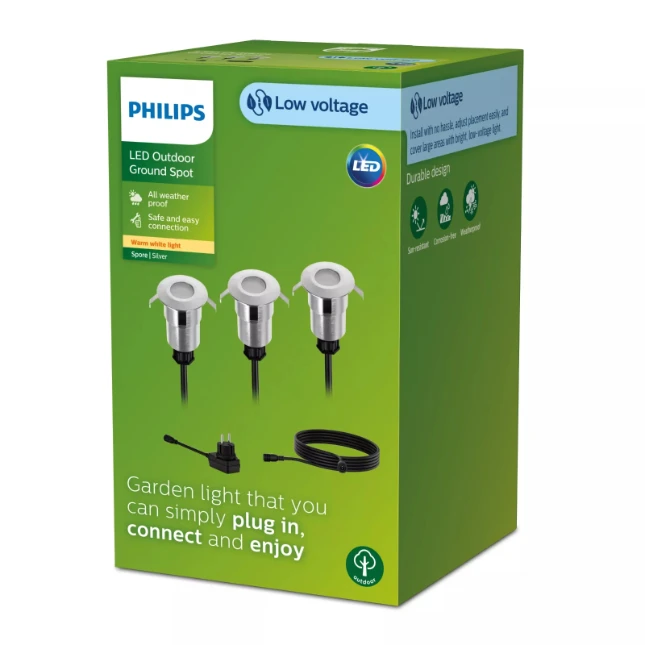 Philips Grondspot Spore zilver - startersset