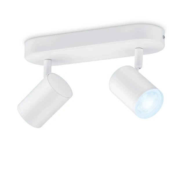 WiZ Plafondspot Imageo Wit 2x5W Wi-Fi - warm tot koelwit - rond