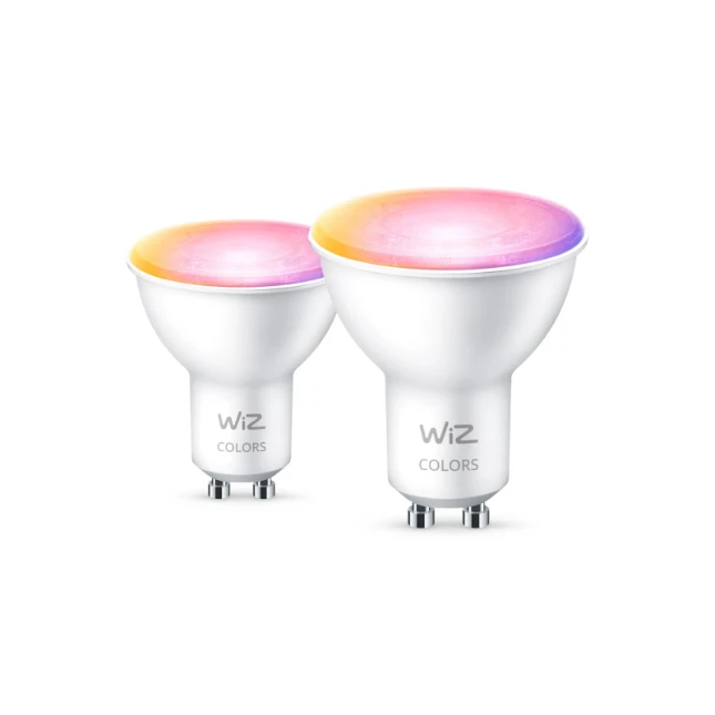 WiZ LED-spot GU10 50W Wi-Fi - gekleurd en wit (2 stuks)