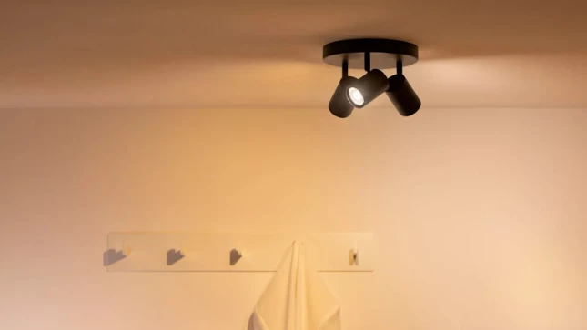 WiZ Plafondspot Imageo Zwart 3x5W Wi-Fi - gekleurd en wit - rond
