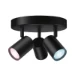 WiZ Plafondspot Imageo Zwart 3x5W Wi-Fi - gekleurd en wit - rond