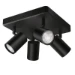 WiZ Plafondspot Imageo Zwart 4x5W Wi-Fi - gekleurd en wit - vierkant