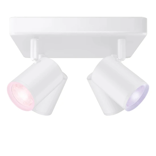 WiZ Plafondspot Imageo Wit 4x5W Wi-Fi - gekleurd en wit - vierkant