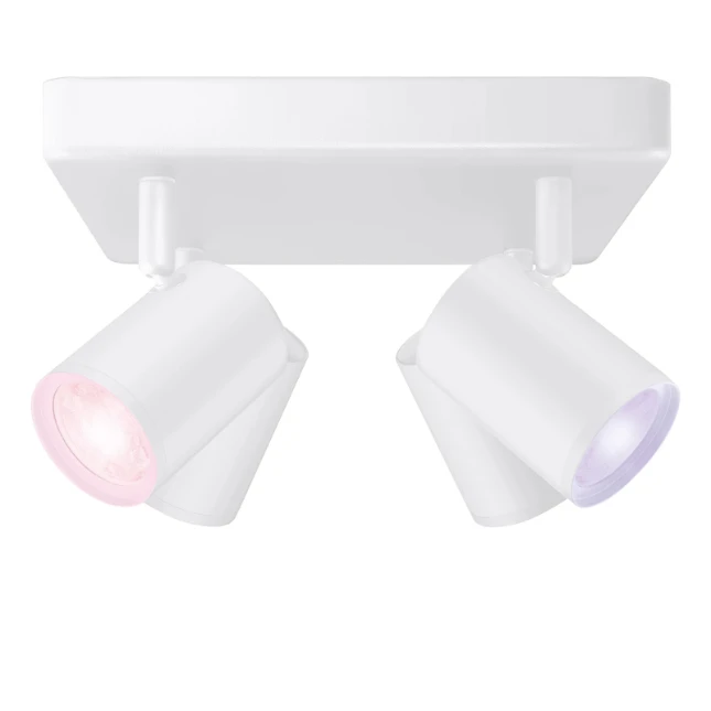 WiZ Plafondspot Imageo Wit 4x5W Wi-Fi - gekleurd en wit - vierkant