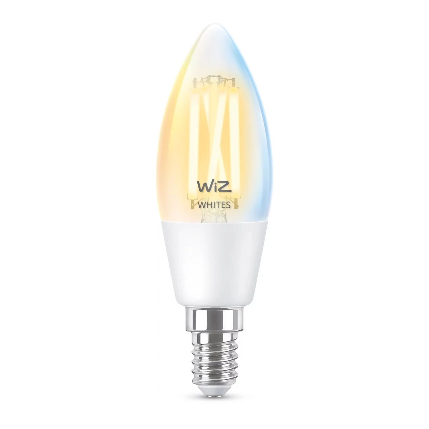 WiZ LED-kaarslamp Filament E14 40W Wi-Fi - warm tot koelwit