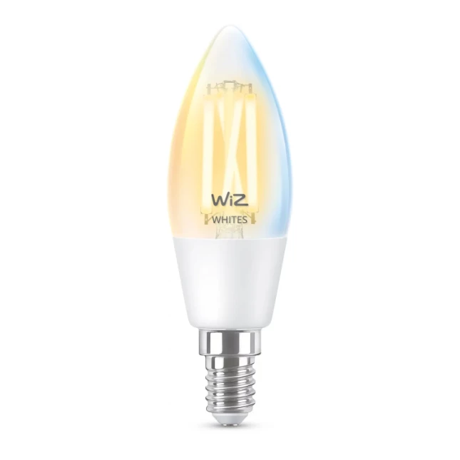WiZ LED-kaarslamp Filament E14 40W Wi-Fi - warm tot koelwit