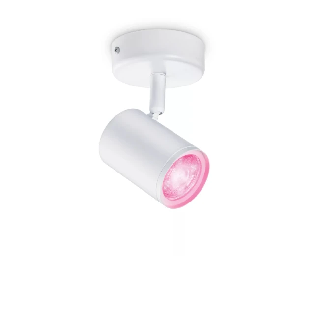 WiZ Opbouwspot Imageo Wit 1x5W Wi-Fi - gekleurd en wit - rond