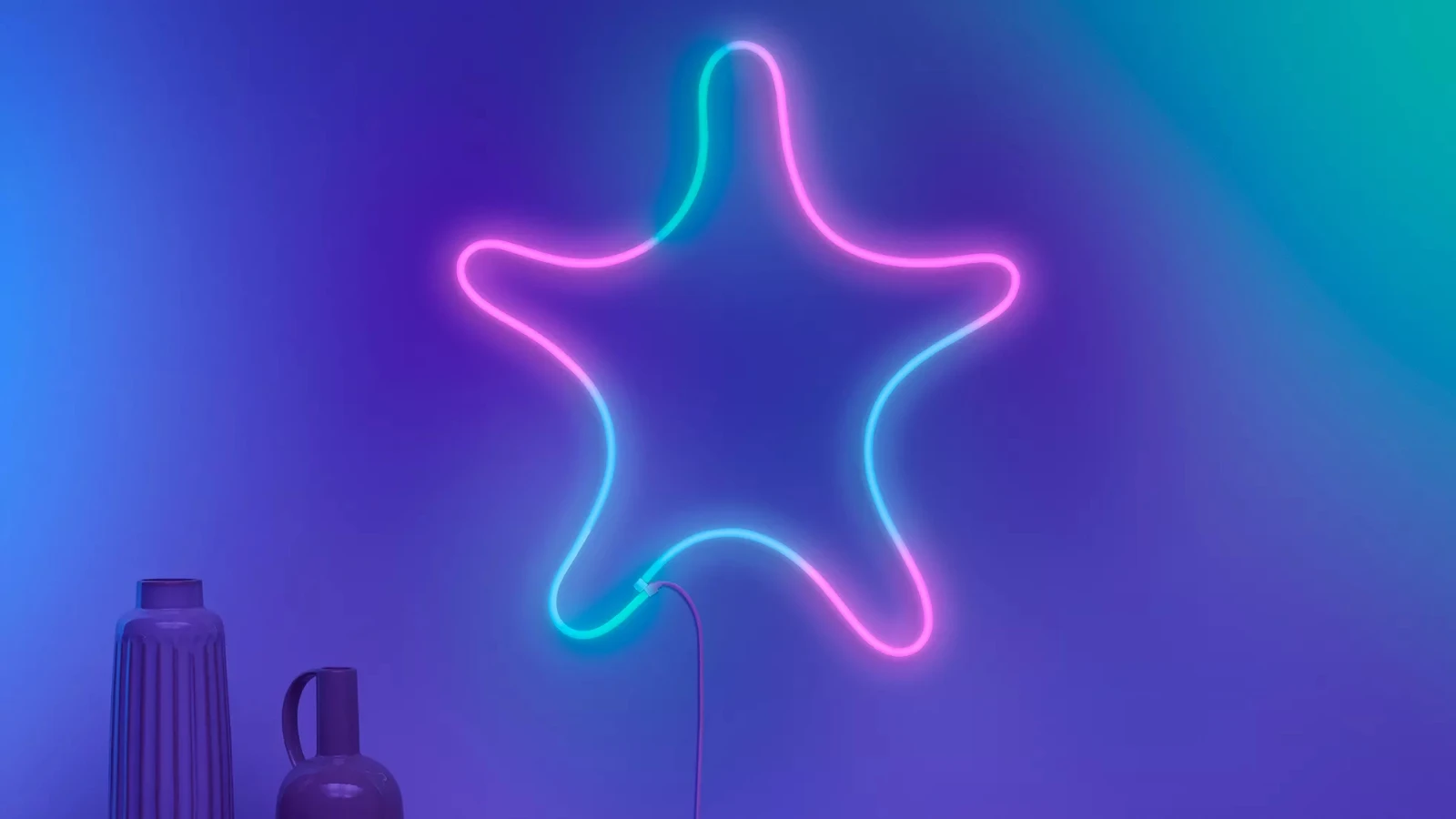 WiZ Neon-lichtstrip - gekleurd en wit - 3 meter (met 12V adapter)