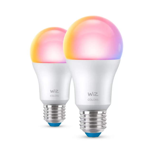 WiZ LED-lamp E27 60W Wi-Fi - gekleurd en wit (2 stuks)