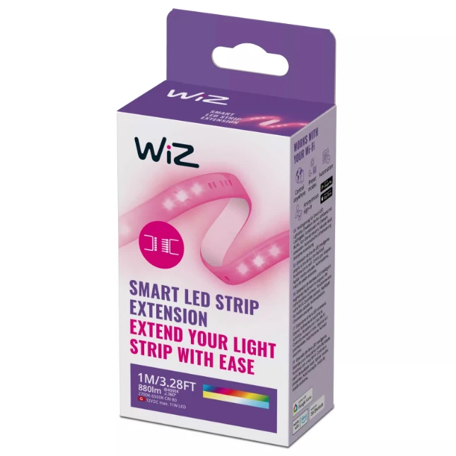 WiZ LED-strip Verlengstuk Wi-Fi - gekleurd en wit - 1 meter
