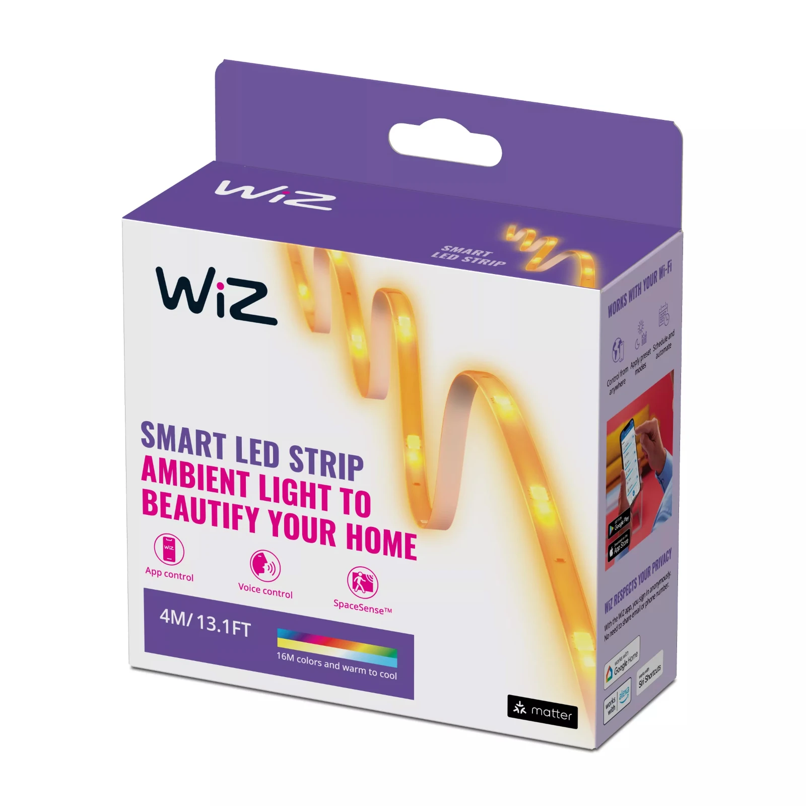 WiZ LED-strip Wi-Fi - gekleurd en wit - 4 meter