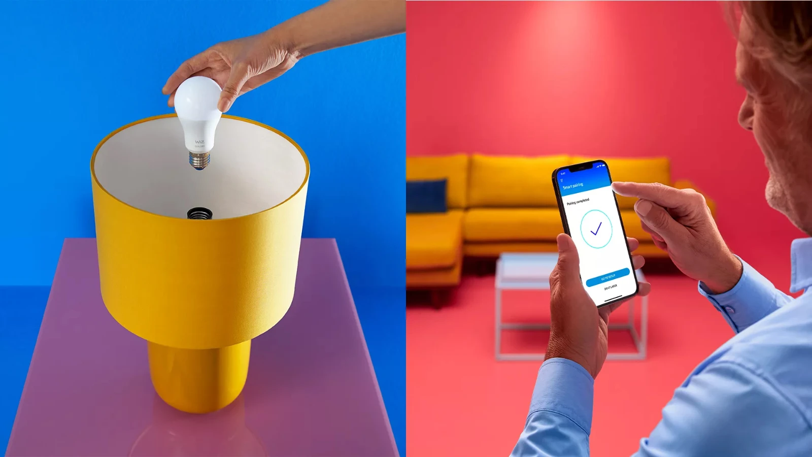 WiZ LED-lamp E27 60W Wi-Fi - gekleurd en wit