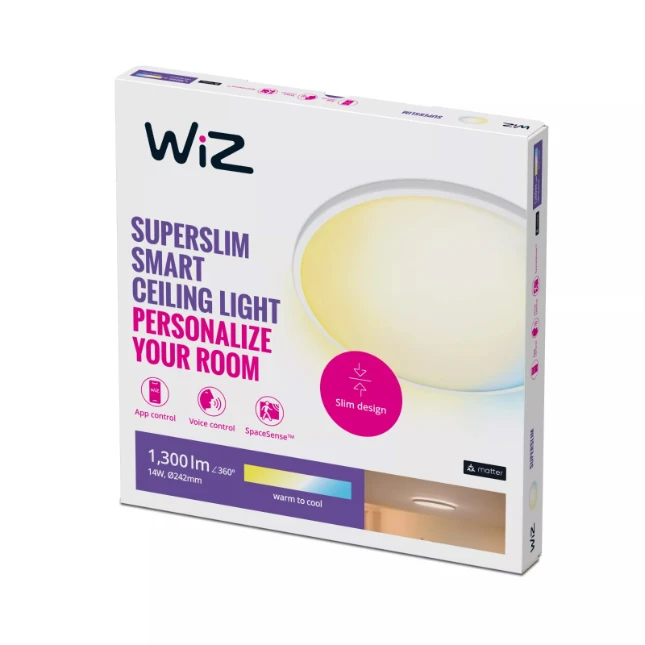 WiZ Plafonniere Superslim Wit 14W Wi-Fi