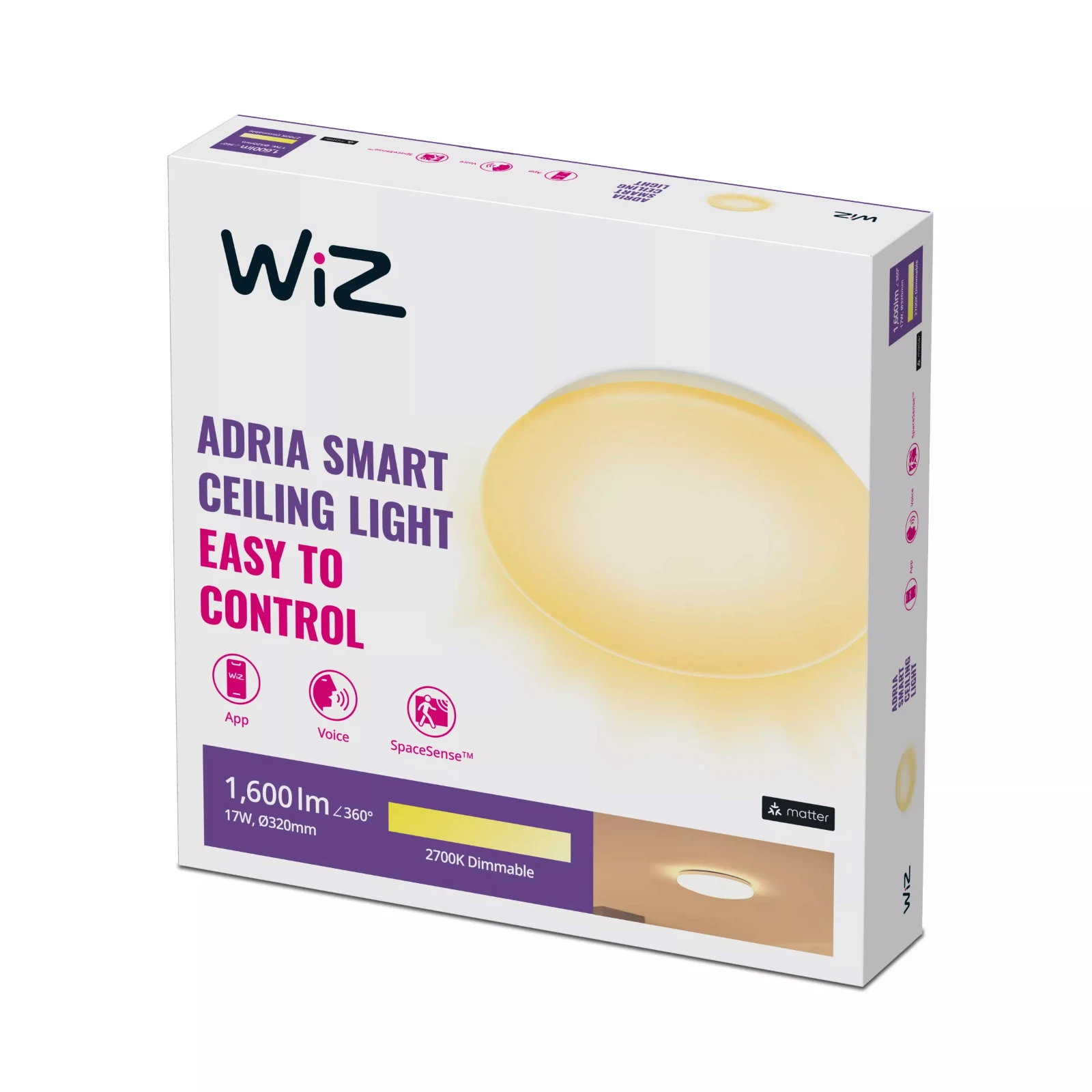 WiZ Plafonniere Adria 17W Wi-Fi - wit