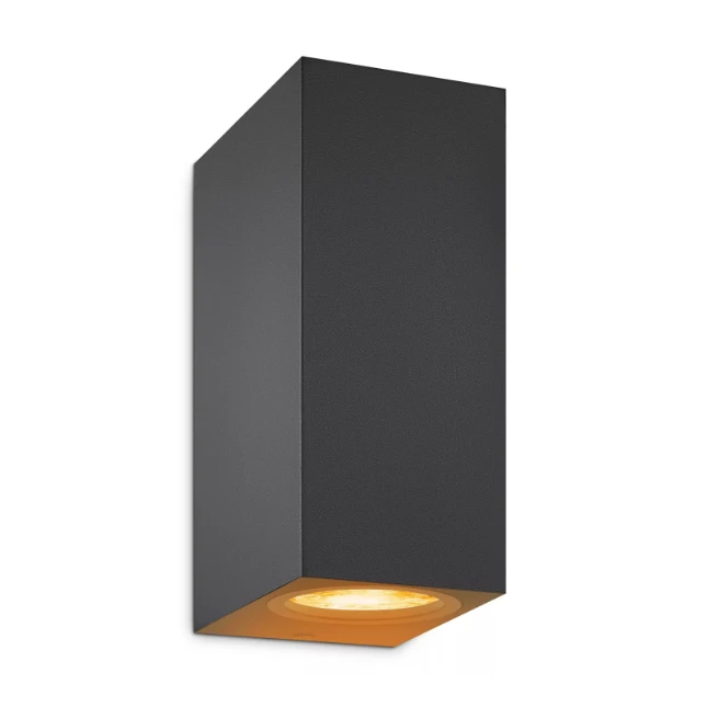 WiZ Wandlamp Up and Down Zwart GU10 2x5W Wi-Fi - gekleurd en wit