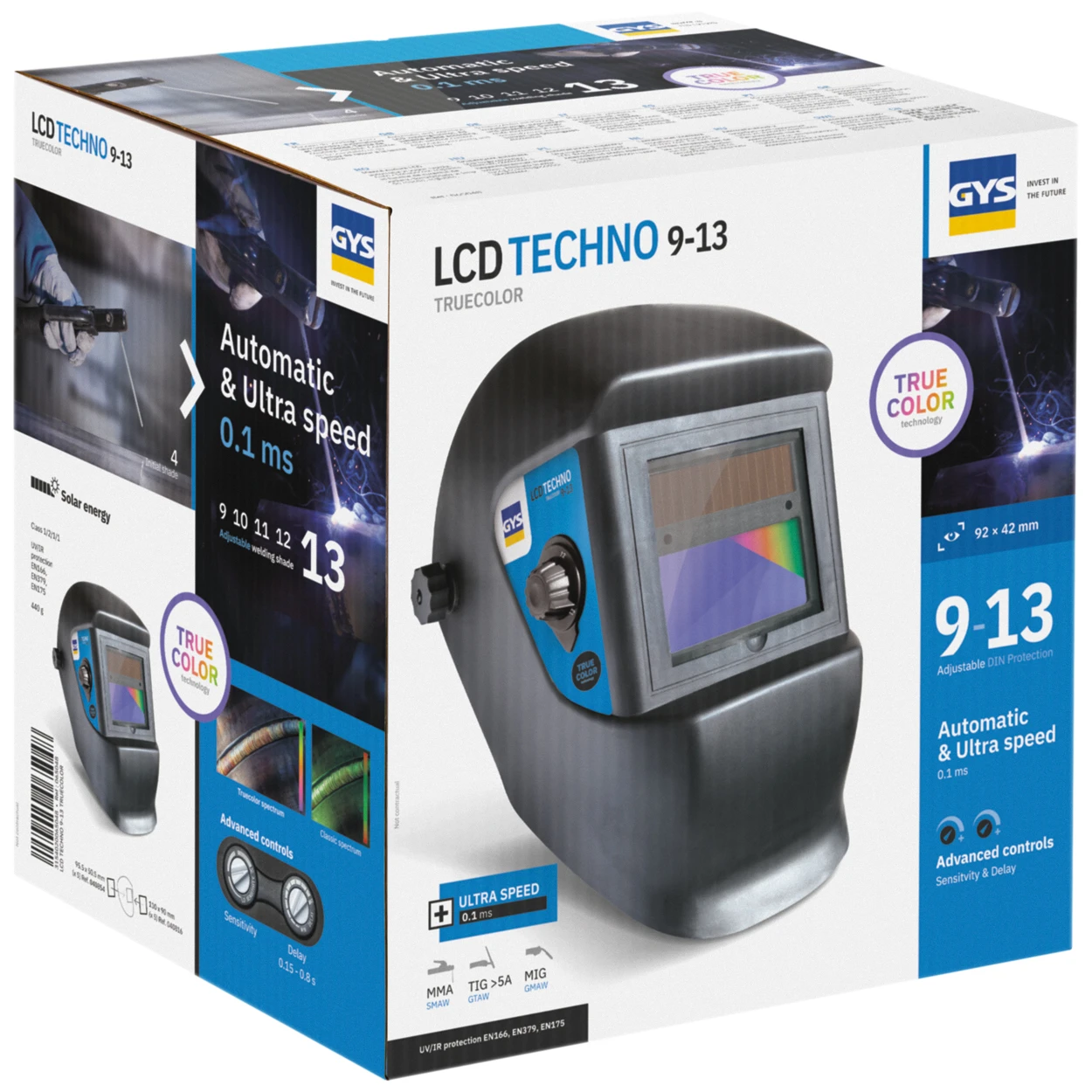 GYS Lashelm LCD Techno 9-13 True Color