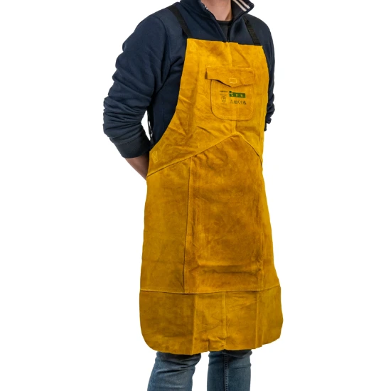 GYS Lasschort multifunctioneel okergeel (splitleer)