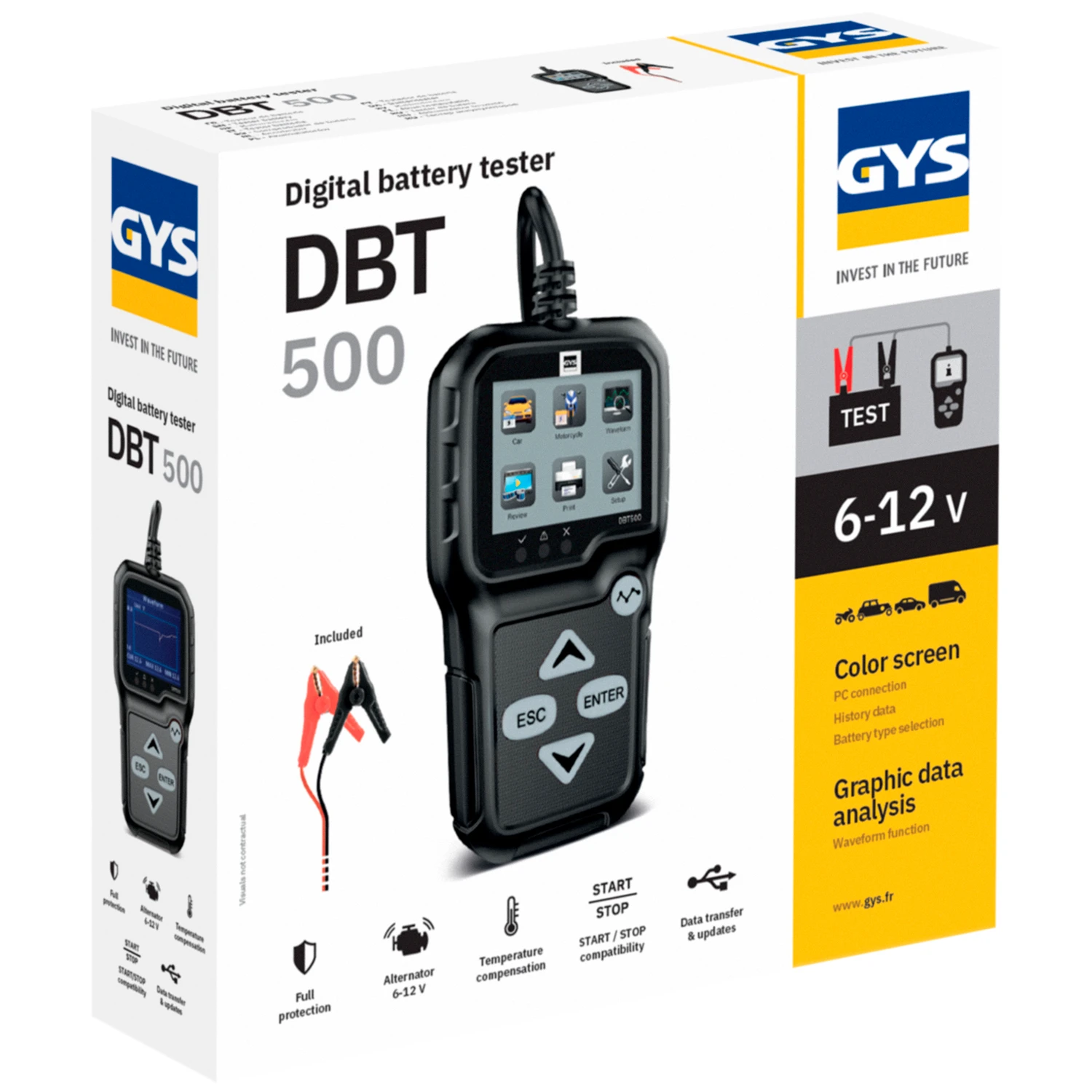 GYS Accutester DBT500 digitaal 6/12V 7-240Ah