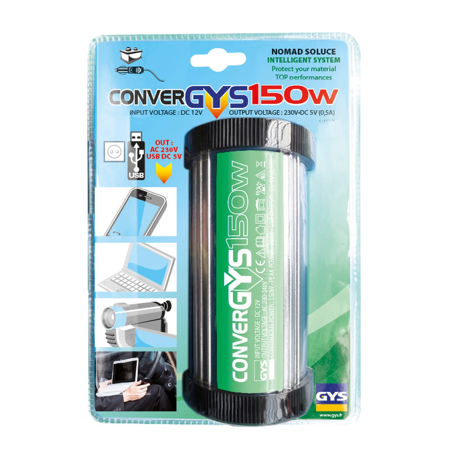 GYS Omvormer Convergys 150 12V 150W