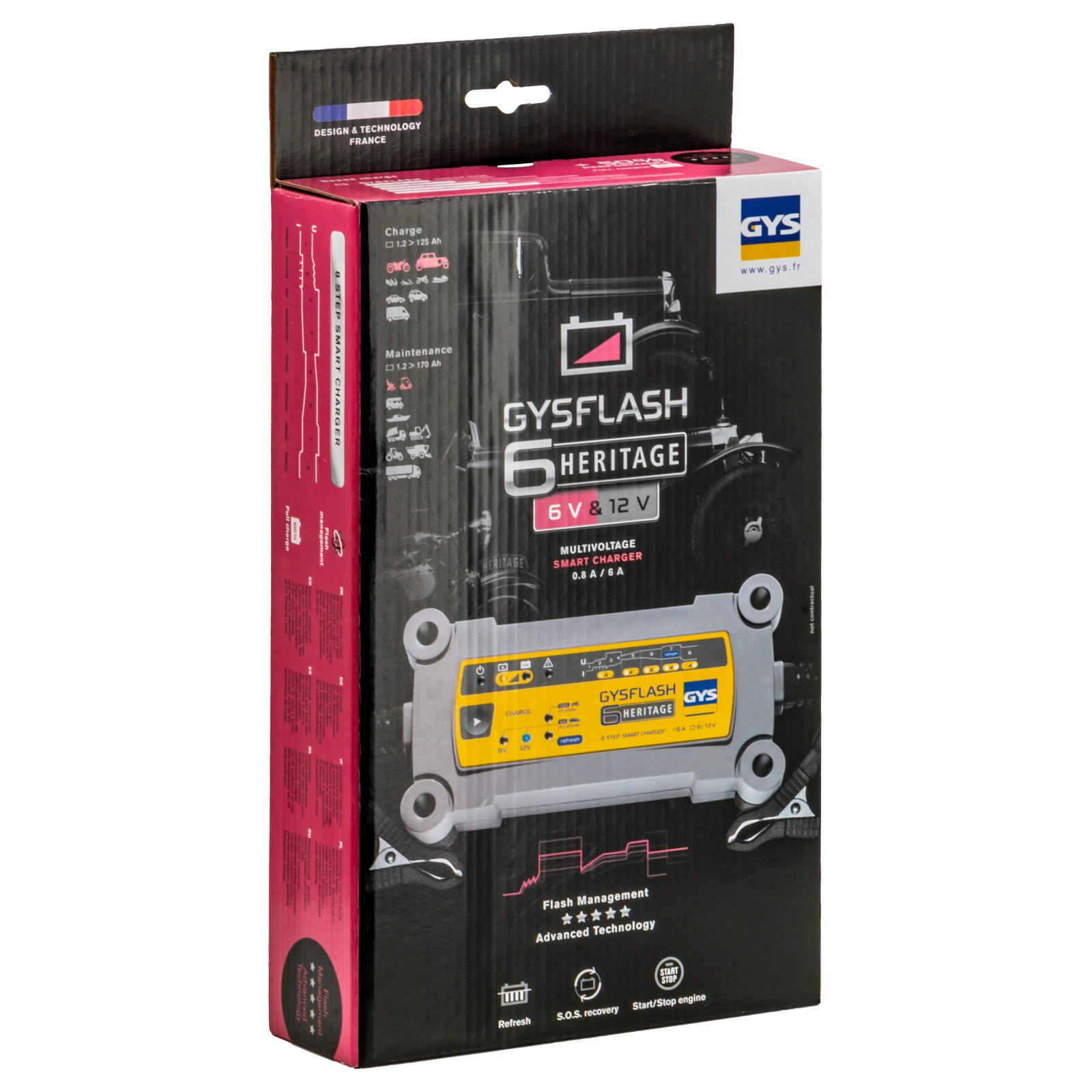 GYS Acculader GYSFLASH 6A heritage 6/12V