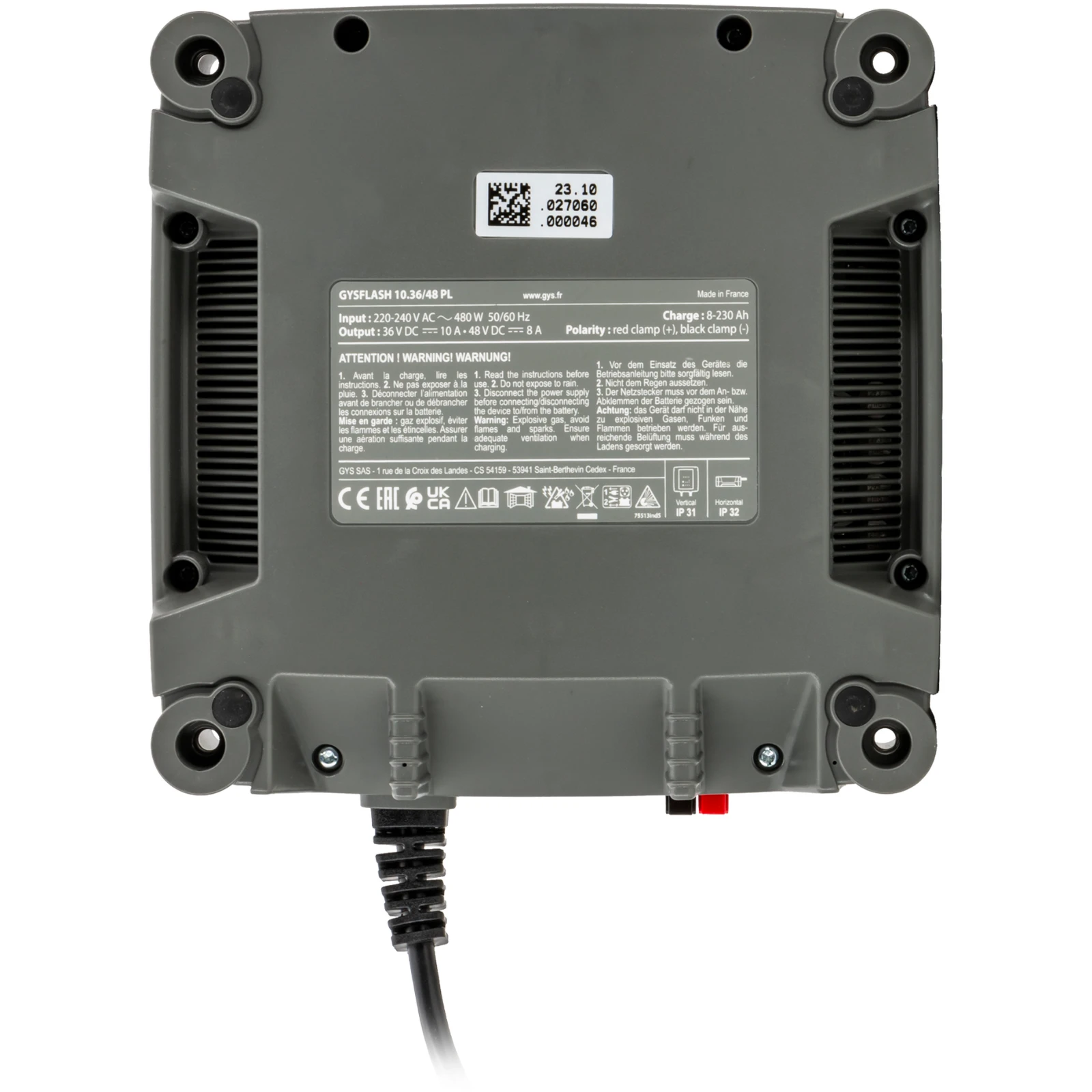 GYS Acculader GYSFLASH 10.36/48 PL 36/48V