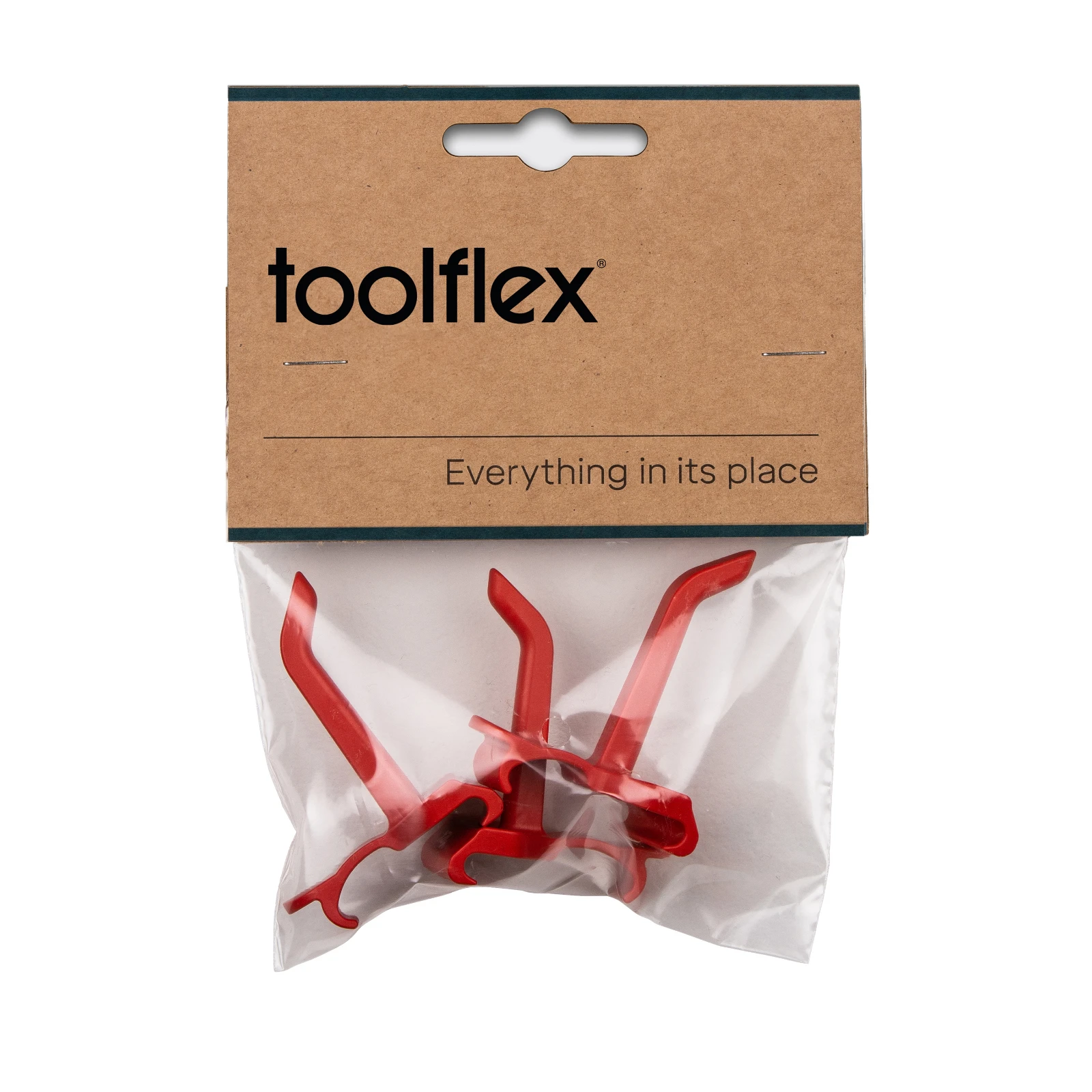 Toolflex One Gereedschapshaken Rood (3 stuks)