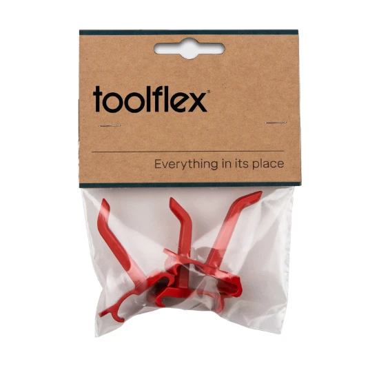 Toolflex One Gereedschapshaken Rood (3 stuks)