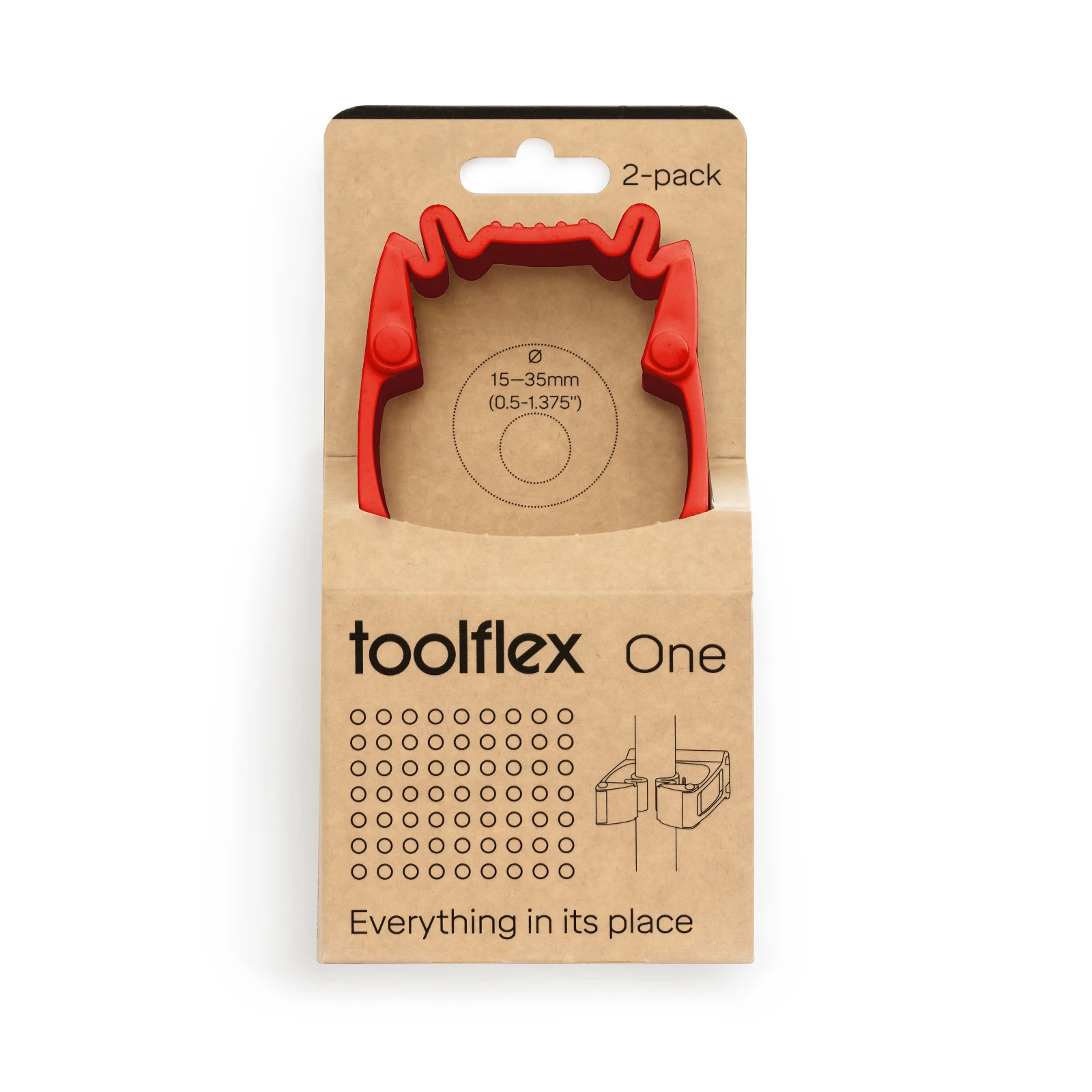Toolflex One Gereedschapshouder Rood 15-35 mm (2 stuks)