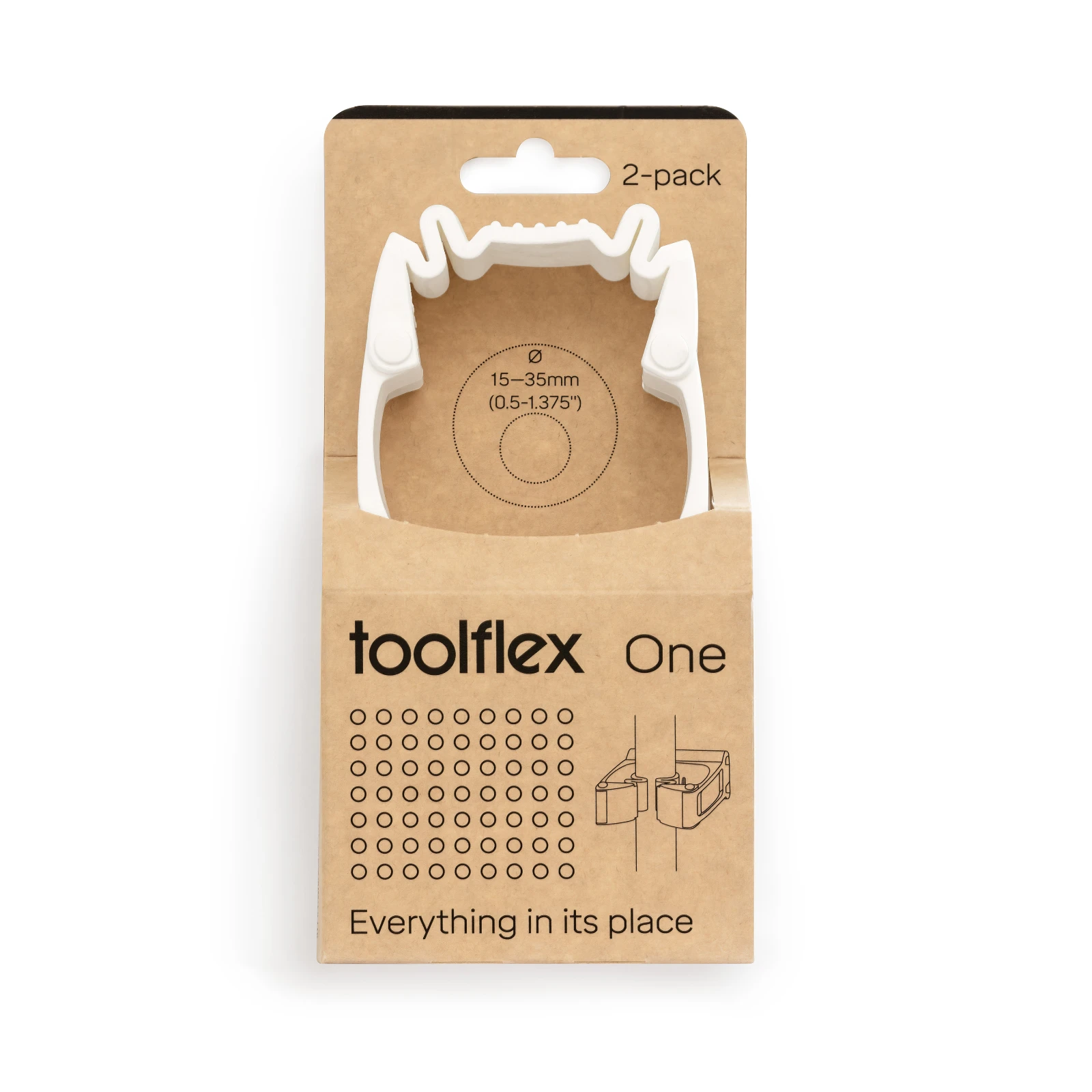 Toolflex One Gereedschapshouder Wit 15-35 mm (2 stuks)
