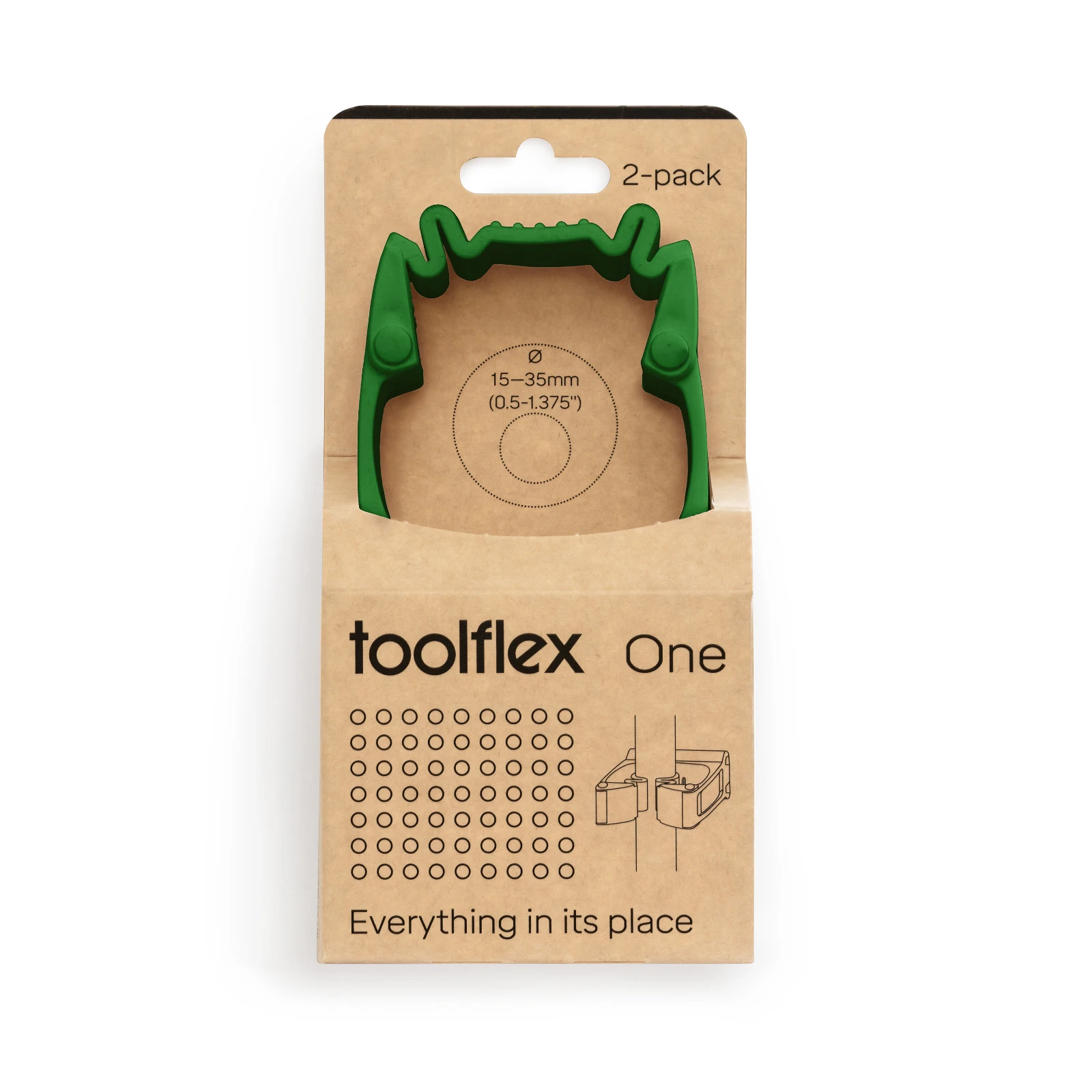 Toolflex One Gereedschapshouder Groen 15-35 mm (2 stuks)